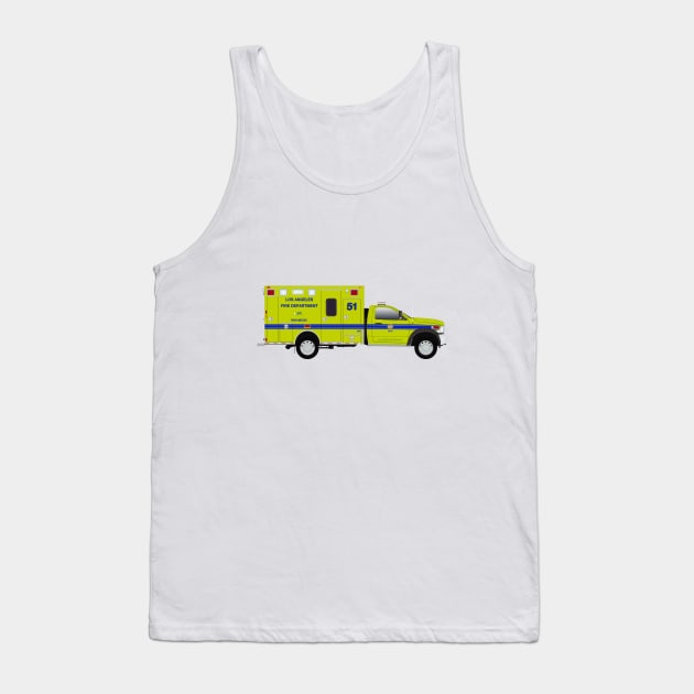 Los Angeles Fire Department LAX Ambulance Tank Top by BassFishin